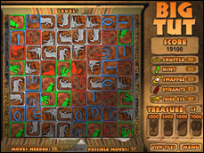 Heres your chance to explore Big Tuts Tomb! Advance using your wits to complete ancient hieroglyphics before the timer runs out. Use dynamite and other tricks to get of jams and uncover Tuts treasures. But watch out for Big Tuts ghost  he wants his treasure back!